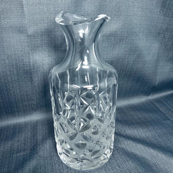 VTG Cut Clear Crystal Glass Carafe Decanter Waterford Replacement Vase Elegant - Picture 1 of 10